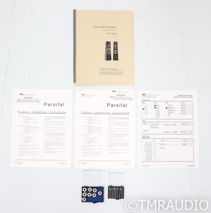 Verity Audio Ovation Encore Floorstanding Speakers; High Gloss Makore Pair