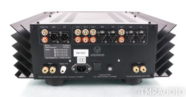 Pass Labs INT-150 Stereo Integrated Amplifier; Remote; INT150