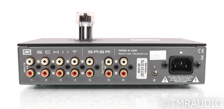 Schiit Saga Stereo Tube Preamplifier; Black (No Remote)