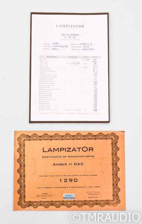 Lampizator Amber II Tube Hybrid DAC; Amber 2; D/A Converter; USB