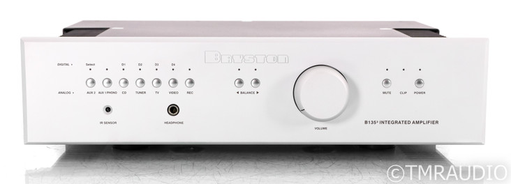 Bryston B135 Cubed Stereo Integrated Amplifier; B-135; Remote; MM Phono; Silver: 17" (SOLD)
