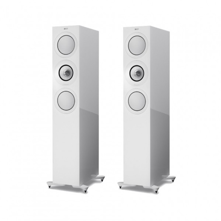 KEF R7 Floorstanding Speakers; White Pair (New)