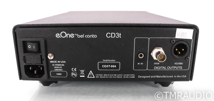 Bel Canto e.One CD3t CD Transport; Silver; Remote; CD3-T (SOLD)