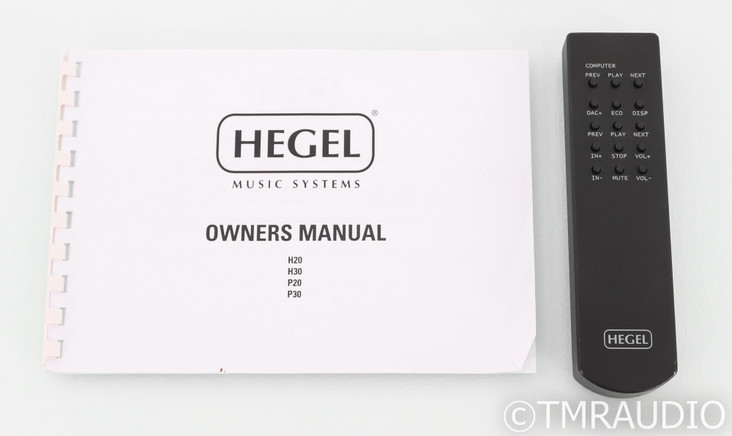 Hegel P20 Stereo Preamplifier; P-20; Black; Remote (1/1) (SOLD)