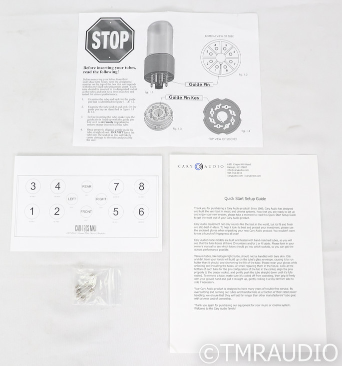 Cary Audio CAD-120S Mk II Stereo Tube Power Amplifier; CAD120S; Mk2; Silver