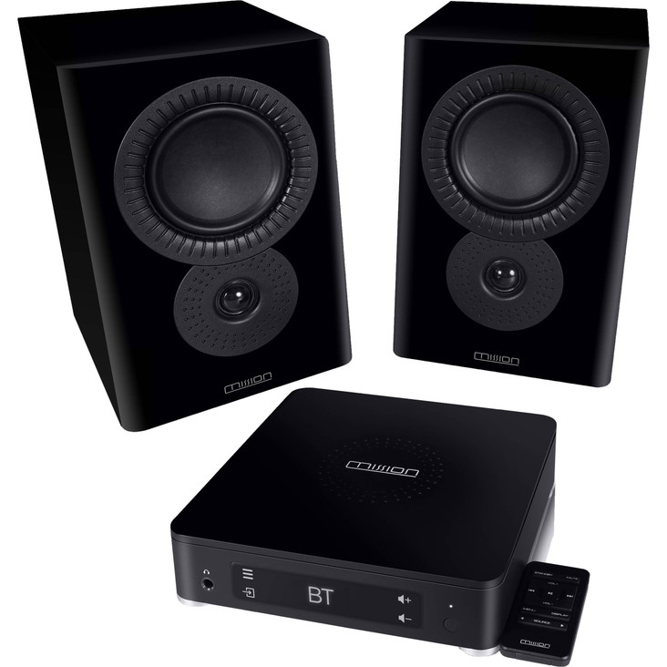 Mission LX Connect Wireless Bookshelf Speakers; Hub; Black Pair (New)