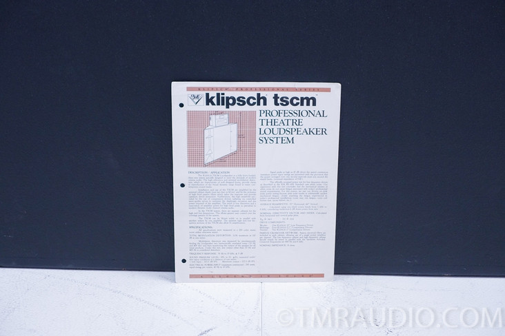 Klipsch TSCM Professional Vintage Speakers; Pro Klipschorn