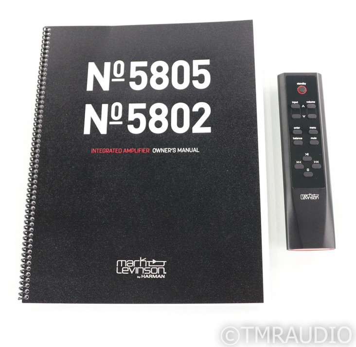 Mark Levinson No 5805 Stereo Integrated Amplifier; Remote; DAC; MM / MC Phono