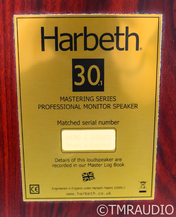 Harbeth M30.1 Bookshelf Speakers; M-30.1; Rosewood Pair; Mastering Series