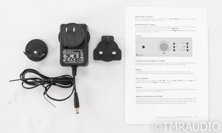 Pro-Ject Tube Box DS2 MM / MC Tube Phono Preamplifier; DS-2