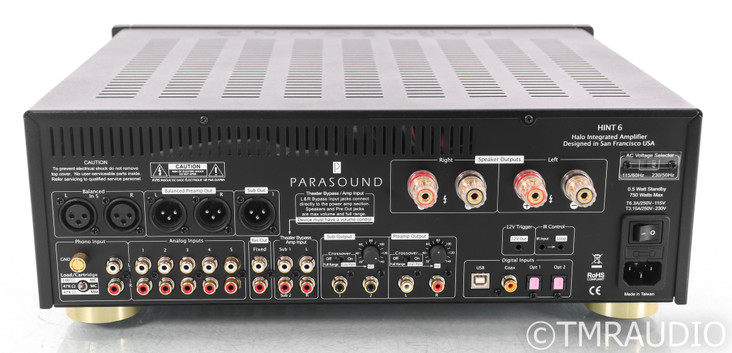 Parasound Halo HINT 6 Stereo Integrated Amplifier; DAC; Remote; Black