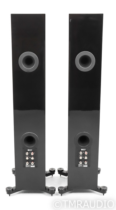 KEF R500 Floorstanding Speakers; R-500; Piano Black Pair