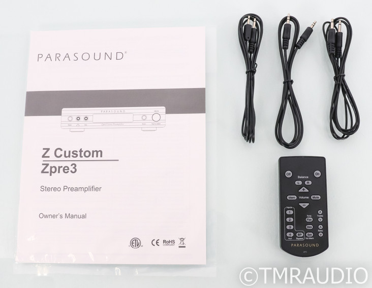 Parasound Zpre3 Stereo Preamplifier; Remote; ZPre-3; Black