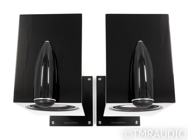 B&W 705 S2 Bookshelf Speakers; S-2; Piano Black Pair w/ Stands