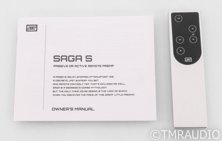 Schiit Saga S Stereo Preamplifier; Silver; Remote