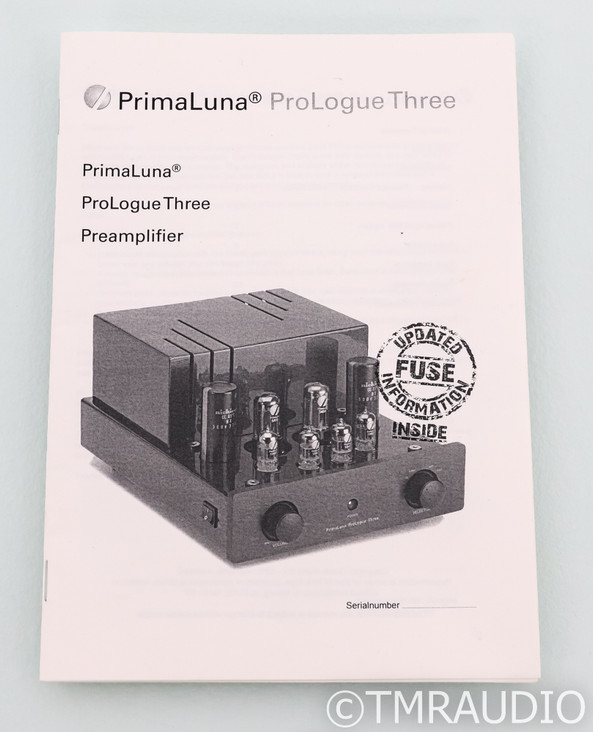 PrimaLuna ProLogue Three Stereo Tube Preamplifier