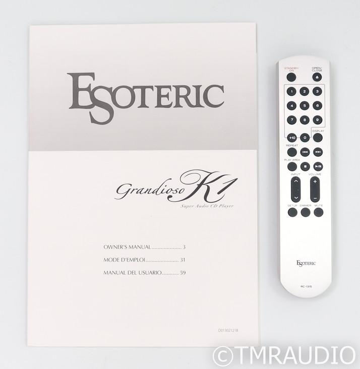 Esoteric Grandioso K1 SACD / CD Player / Transport; Remote; Silver