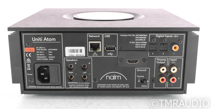 Naim Uniti Atom Stereo Integrated Amplifier / Streamer; Bluetooth; Remote