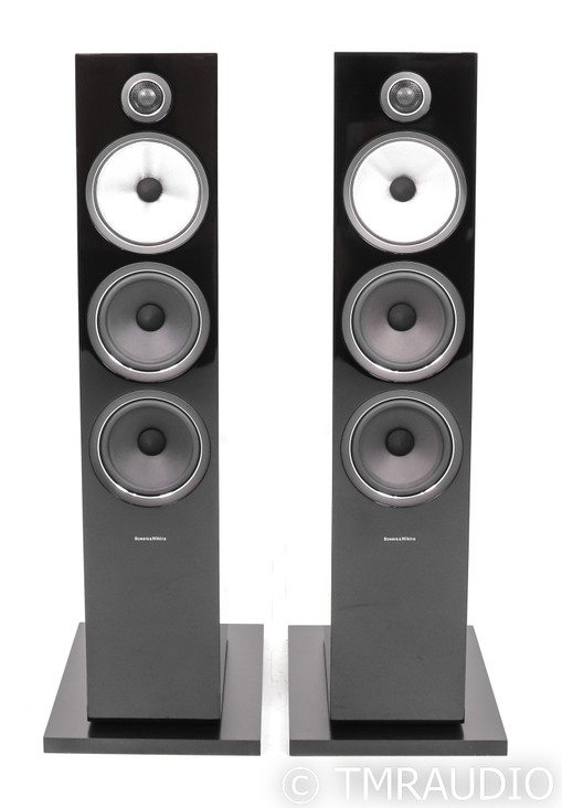 B&W 703 S2 Floorstanding Speakers; Gloss Black Pair