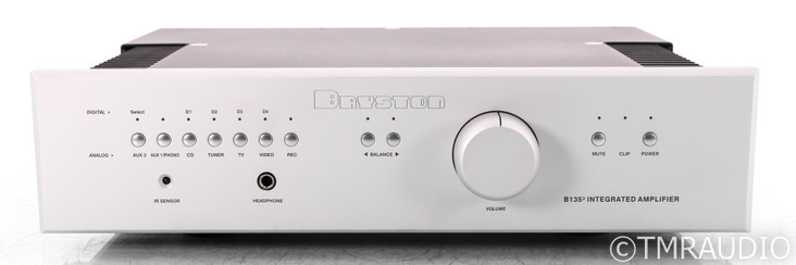 Bryston B135 Cubed Stereo Integrated Amplifier; B-135; Remote; MM Phono; Silver: 17"