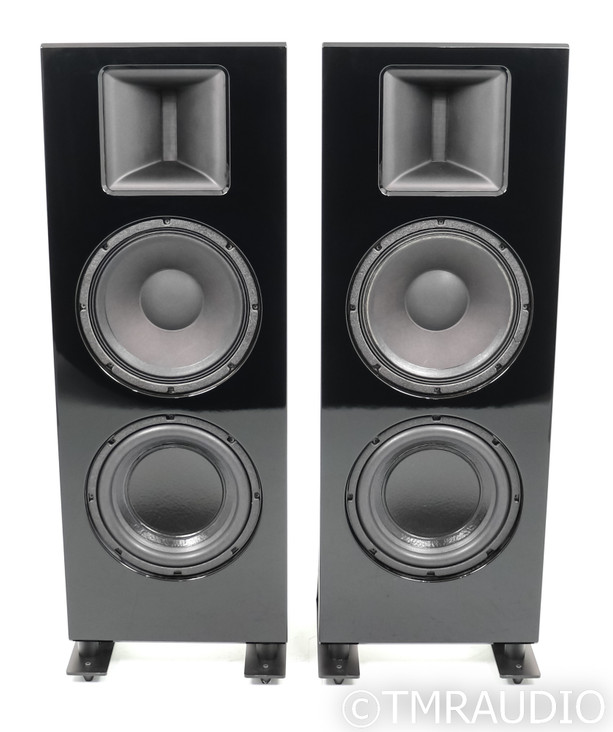 Spatial Audio X5 Premium Powered Open Baffle Speakers; Gloss Black Pair