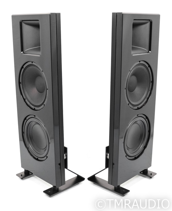 Spatial Audio X5 Premium Powered Open Baffle Speakers; Gloss Black Pair