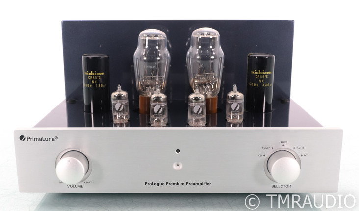 PrimaLuna ProLogue Premium Stereo Tube Preamplifier; Silver; Remote