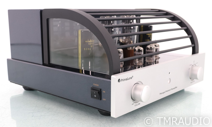 PrimaLuna ProLogue Premium Stereo Tube Preamplifier; Silver; Remote