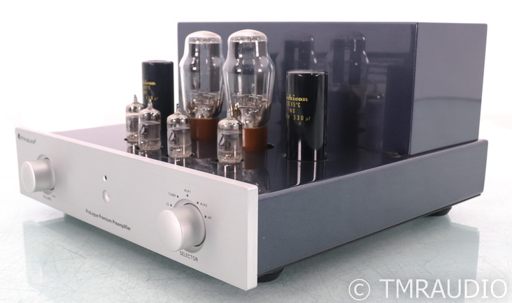 PrimaLuna ProLogue Premium Stereo Tube Preamplifier; Silver; Remote