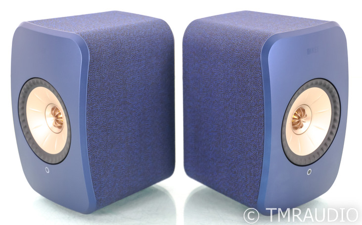 KEF LSX II Powered Wireless Bookshelf Speakers; WiFi; Google; Cobalt Blue Pair
