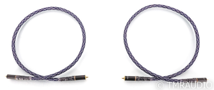 Acoustic Zen Absolute Zero Crystal Silver RCA Cables; 1m Pair Interconnects