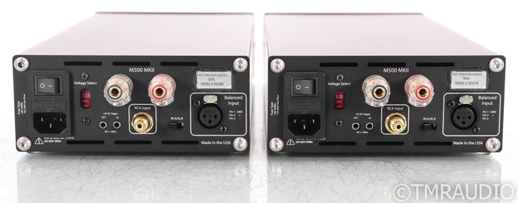 Red Dragon Audio M500 MkII Mono Power Amplifier; M-500 Mk2; Black Pair