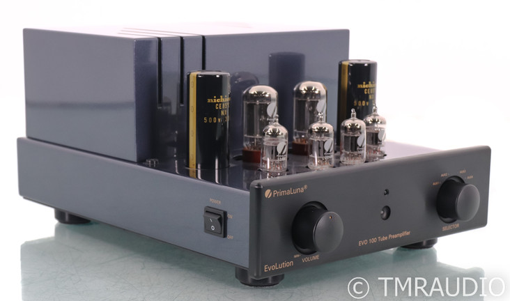 PrimaLuna Evo 100 Stereo Tube Preamplifier; Remote; PhonoLogue; Black