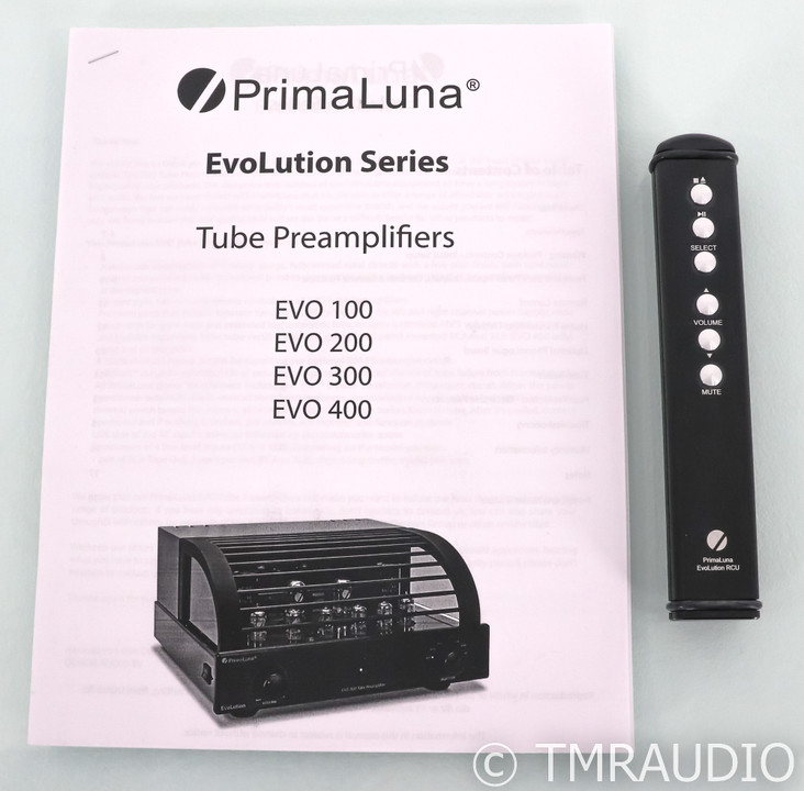 PrimaLuna Evo 100 Stereo Tube Preamplifier; Remote; PhonoLogue; Black