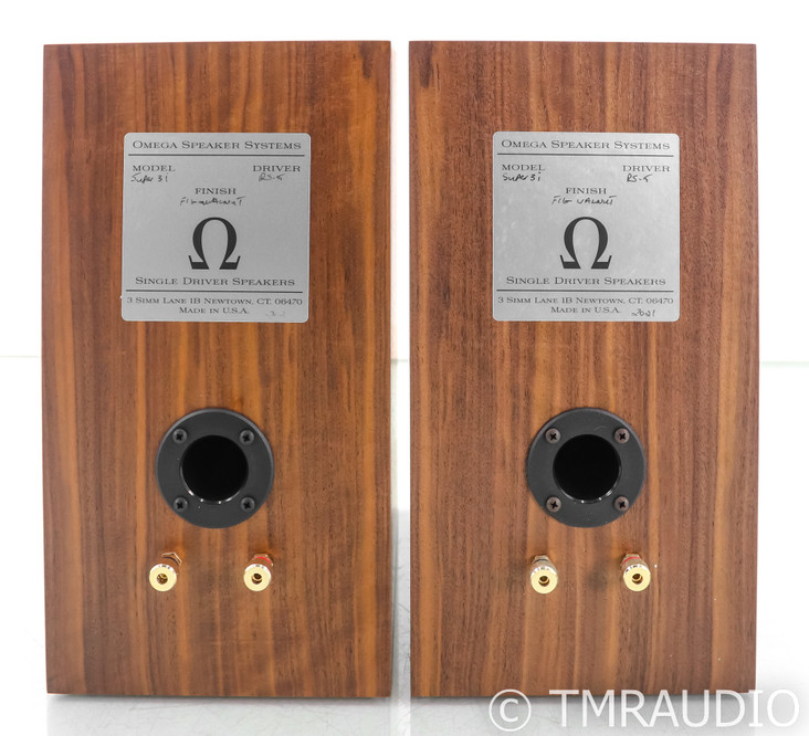 Omega Speaker Systems Super 3i Bookshelf Speakers; 3-i; Fig Walnut Pair