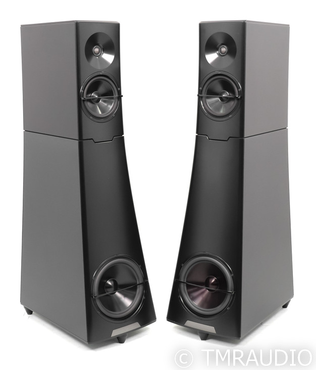 YG Acoustics Hailey 1.2 Floorstanding Speakers; Black Aluminum Pair (SOLD)