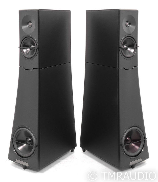 YG Acoustics Hailey 1.2 Floorstanding Speakers; Black Aluminum Pair (SOLD)