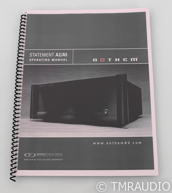 Anthem Statement A5 5 Channel Power Amplifier; A-5; Black