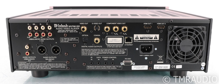 McIntosh MVP881BR Universal Disc Player; Remote; CD / SACD / DVD / Blu-ray; 7.1