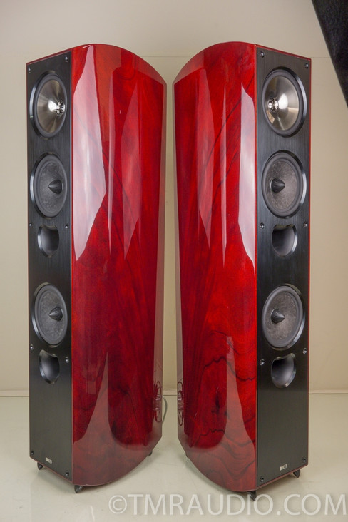 Kef XQ-40 Floorstanding Speakers; Mint in Factory Boxes; Khaya Mahogany