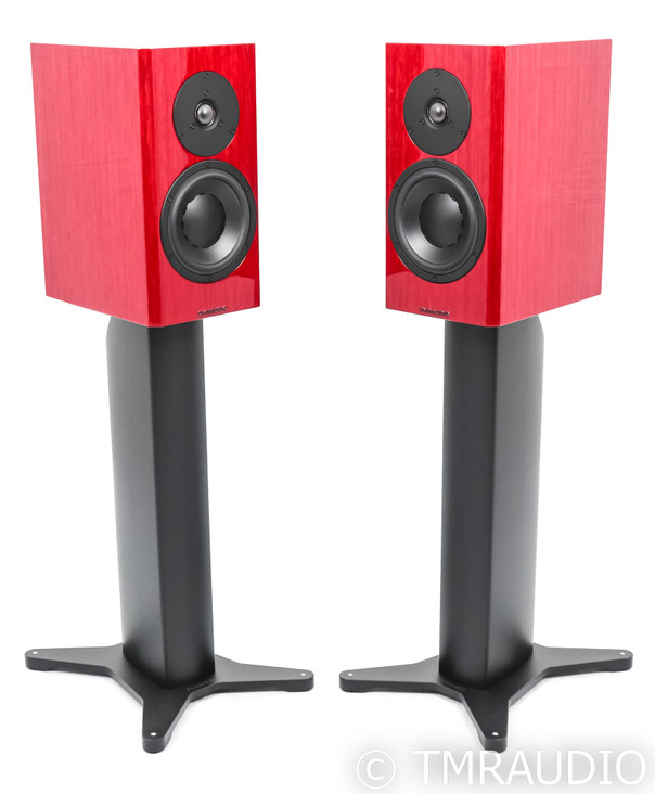 Dynaudio Special Forty Bookshelf Speakers; Red Birch High Gloss Pair w/ Stands