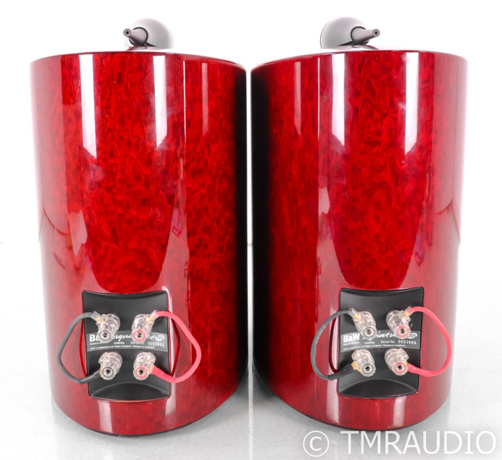 B&W Signature 805 Bookshelf Speakers; Red Birds Eye Pair