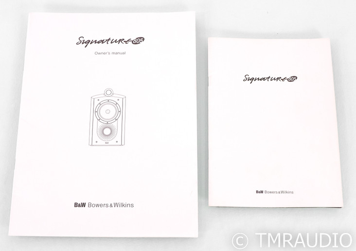 B&W Signature 805 Bookshelf Speakers; Red Birds Eye Pair