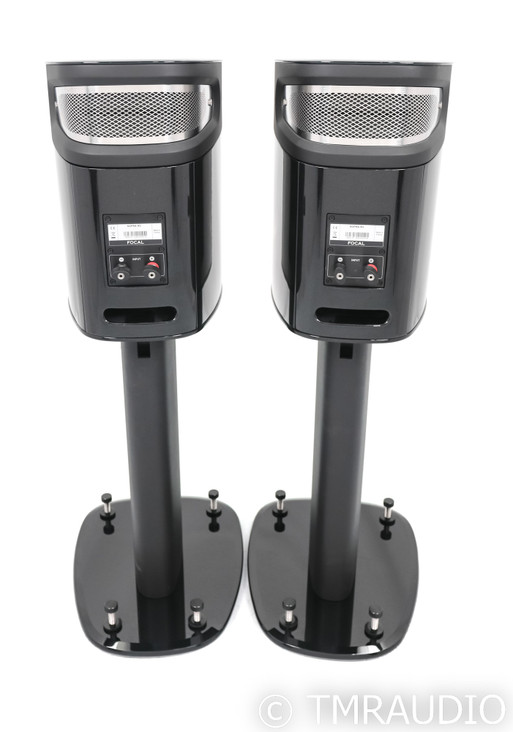 Focal Sopra No. 1 Bookshelf Speakers; Black Lacquer Pair w/ Stands; N1