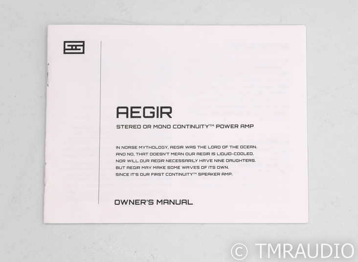 Schiit Aegir Stereo Power Amplifier; Black (SOLD11)