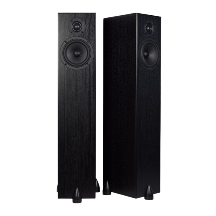 Totem Acoustic Bison Tower Floorstanding Speakers, black ash pair