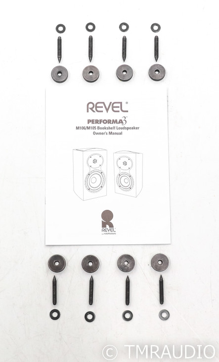 Revel Performa3 M106 Bookshelf Speakers; Gloss Black Pair w/ Stands; M-106