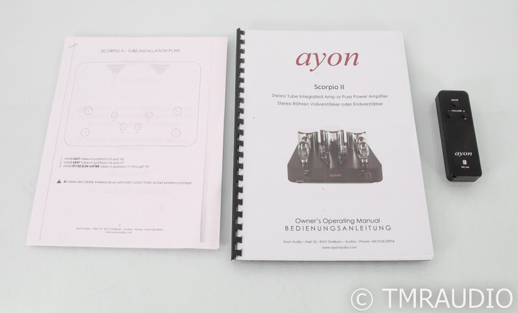 Ayon Scorpio II Stereo Tube Integrated Amplifier; Remote; USB