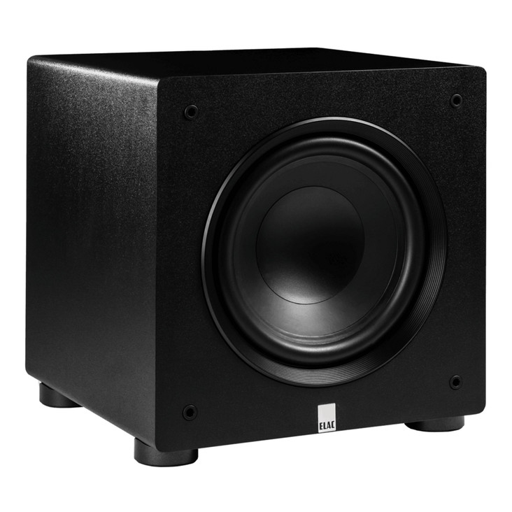 ELAC Varro PS250 10" Premium Powered Subwoofer, angled view