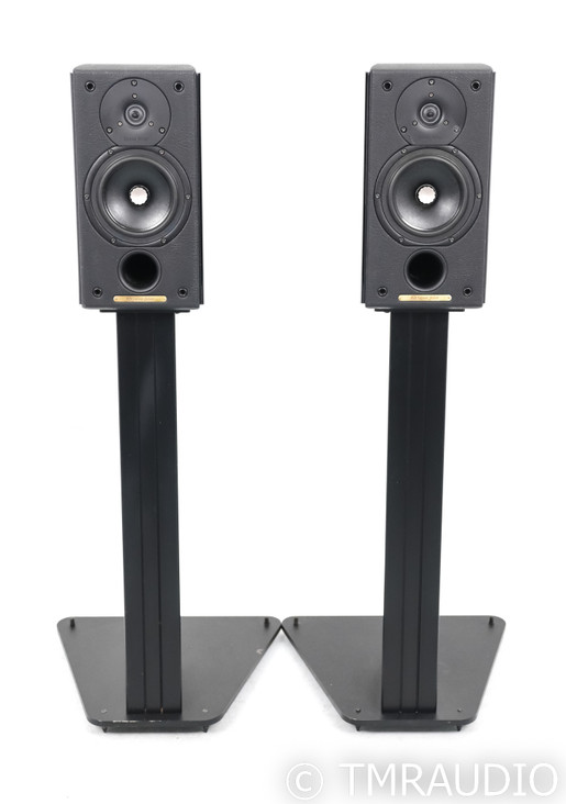 Sonus Faber Concertino Domus Bookshelf Speakers; Black Pair w/ Stands